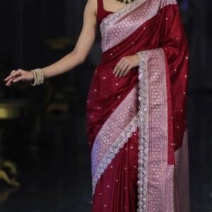 Zari woocen design art banarasi silk saree