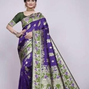 Banarasi silk zari work saree